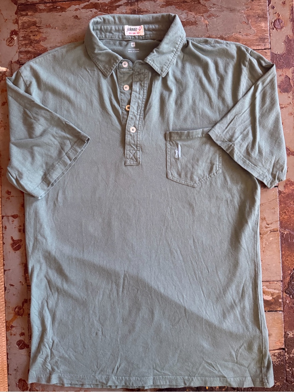 johnnie-O Short-Sleeve Polo in Sage Green